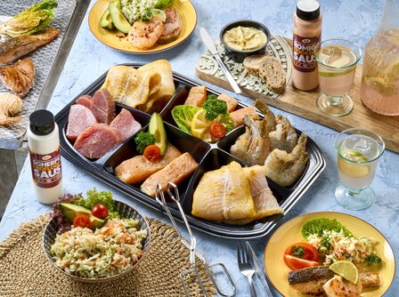 Vis Barbecue arrangement 